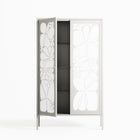 White Flowers - Cabinet - Konrad Blaszczyk - Chalk - Overlay Metal