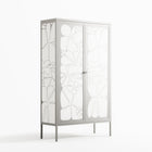 White Flowers - Cabinet - Konrad Blaszczyk - Chalk - Overlay Metal