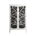 Black Potted Plant - Cabinet - Konrad Blaszczyk - Chalk - Overlay Metal