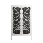 Black Potted Plant - Cabinet - Konrad Blaszczyk - Chalk - Overlay Metal