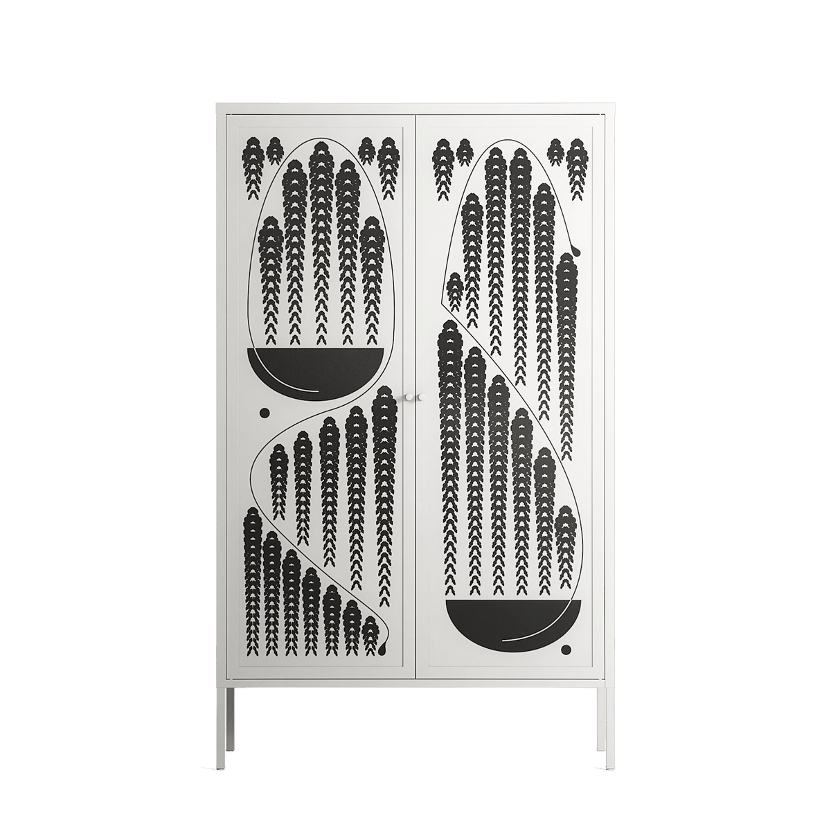 Black Fern - Cabinet - Konrad Blaszczyk - Chalk - Overlay Metal