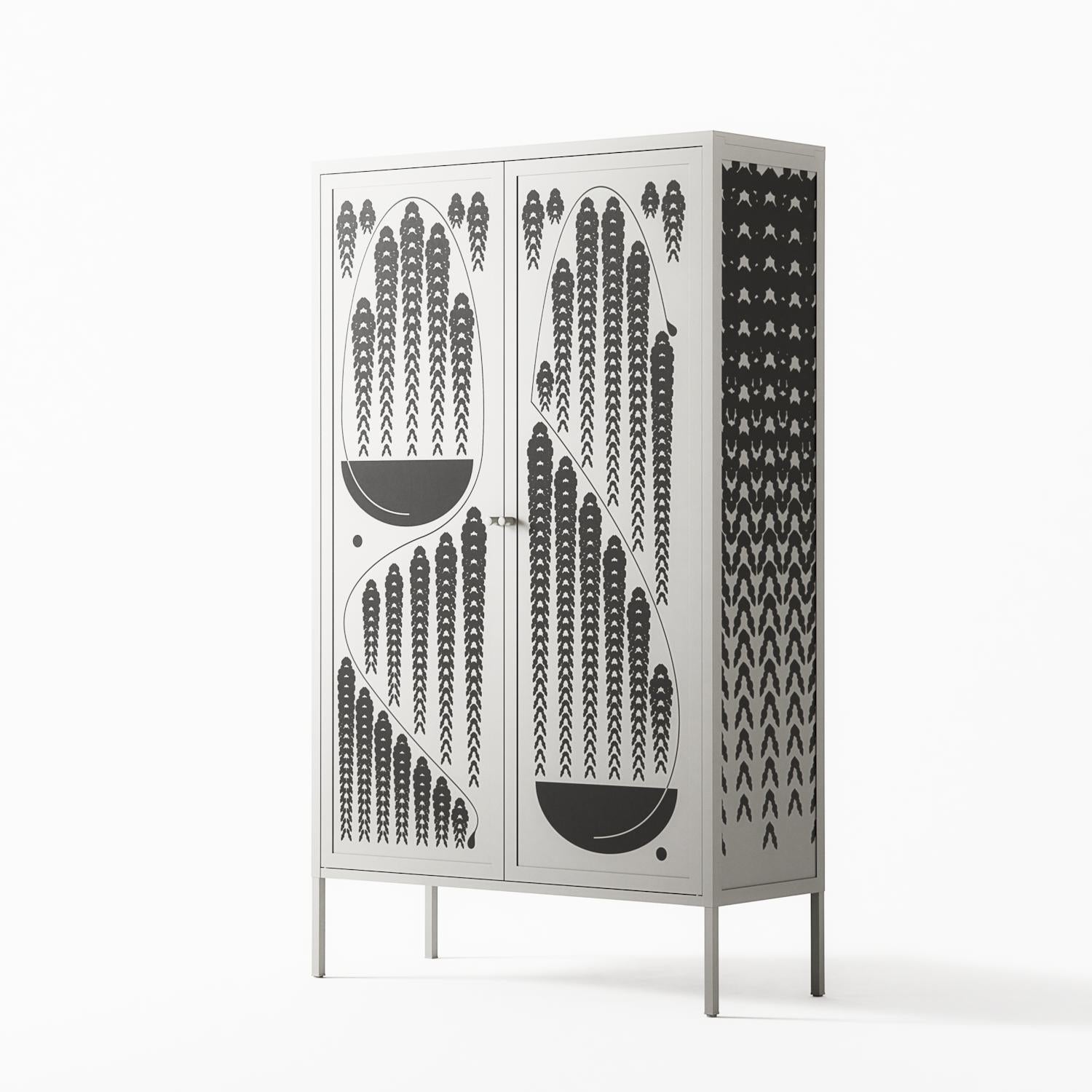 Black Fern - Cabinet - Konrad Blaszczyk - Chalk - Overlay Metal