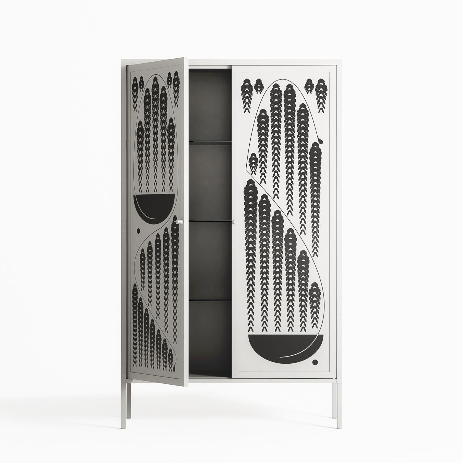 Black Fern - Cabinet - Konrad Blaszczyk - Chalk - Overlay Metal