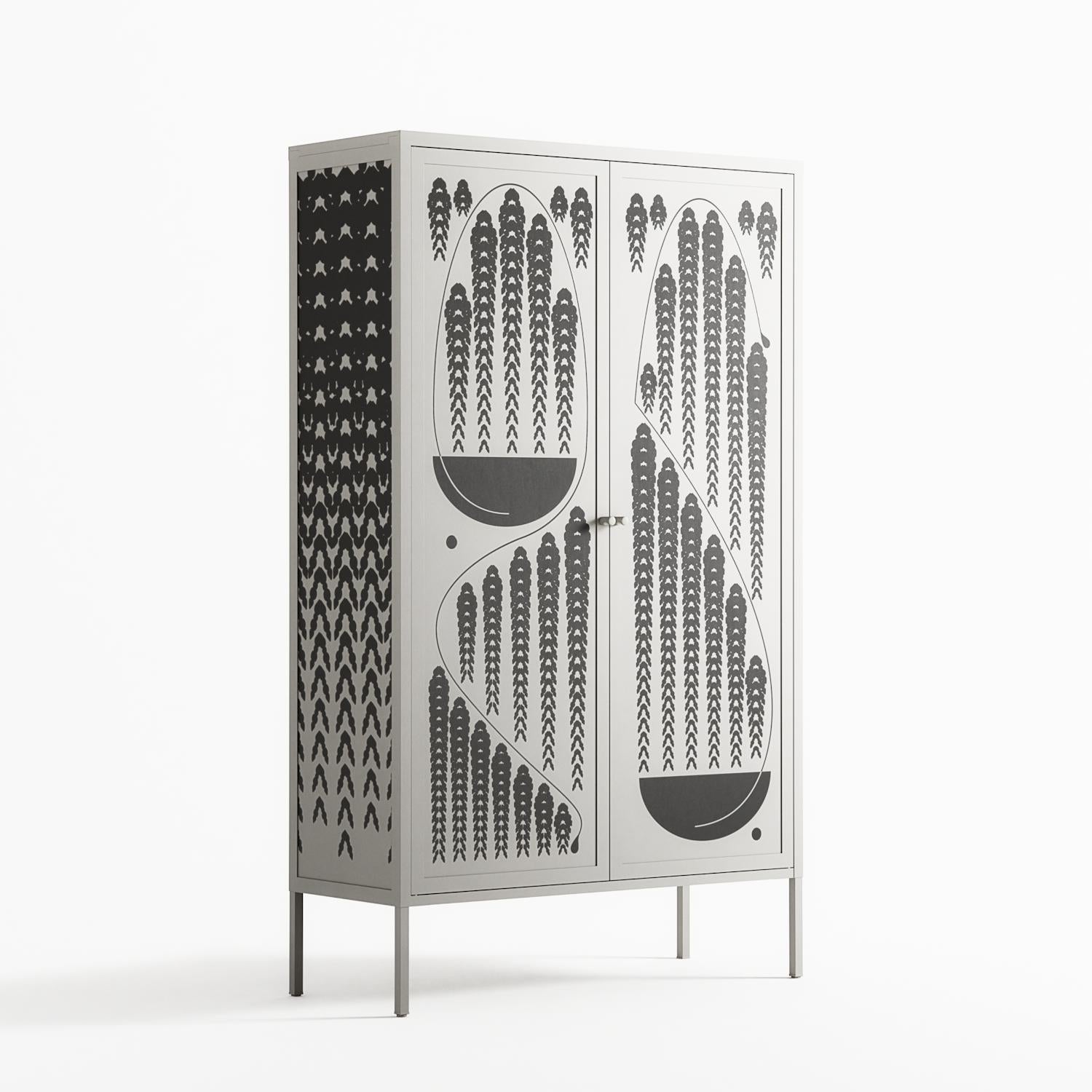 Black Fern - Cabinet - Konrad Blaszczyk - Chalk - Overlay Metal