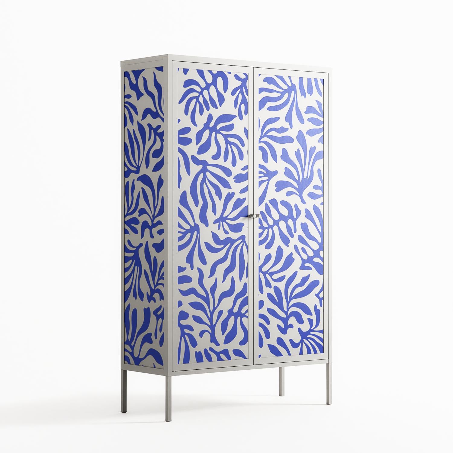 Botanica Blue - Cabinet - Amy Suther - Chalk - Overlay Metal