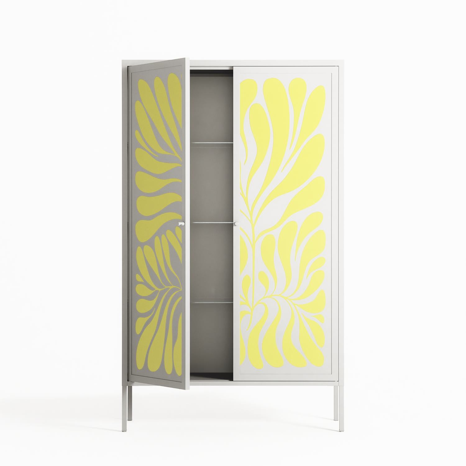 Alaria - Cabinet - Amy Suther - Chalk - Overlay Metal