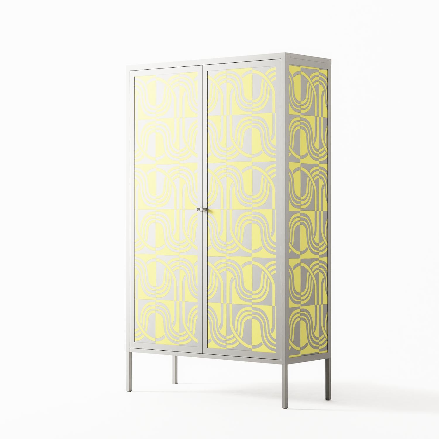 Curvatine - Cabinet - Amy Suther - Chalk - Overlay Metal