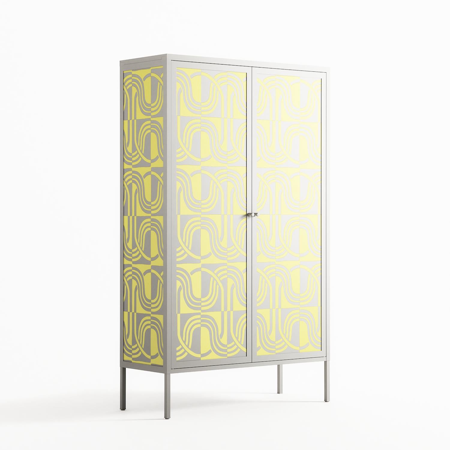Curvatine - Cabinet - Amy Suther - Chalk - Overlay Metal