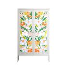 Floral Delight - Cabinet - Sandra Hutter - Chalk - Overlay Metal