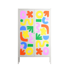 Fun Shapes - Cabinet - Sandra Hutter - Chalk - Overlay Metal