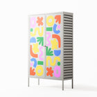 Fun Shapes - Cabinet - Sandra Hutter - Chalk - Overlay Metal