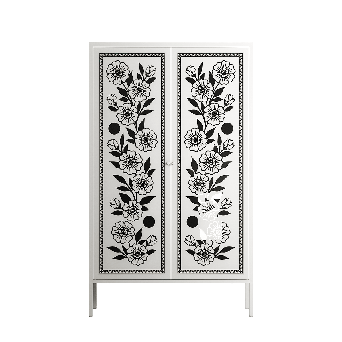 Barbed Bloom - Cabinet - Daphna Sebbane - Chalk - Overlay Metal