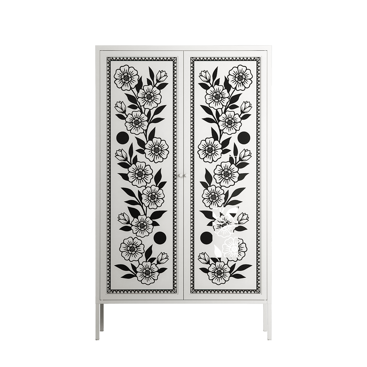 Barbed Bloom - Cabinet - Daphna Sebbane - Chalk - Overlay Metal