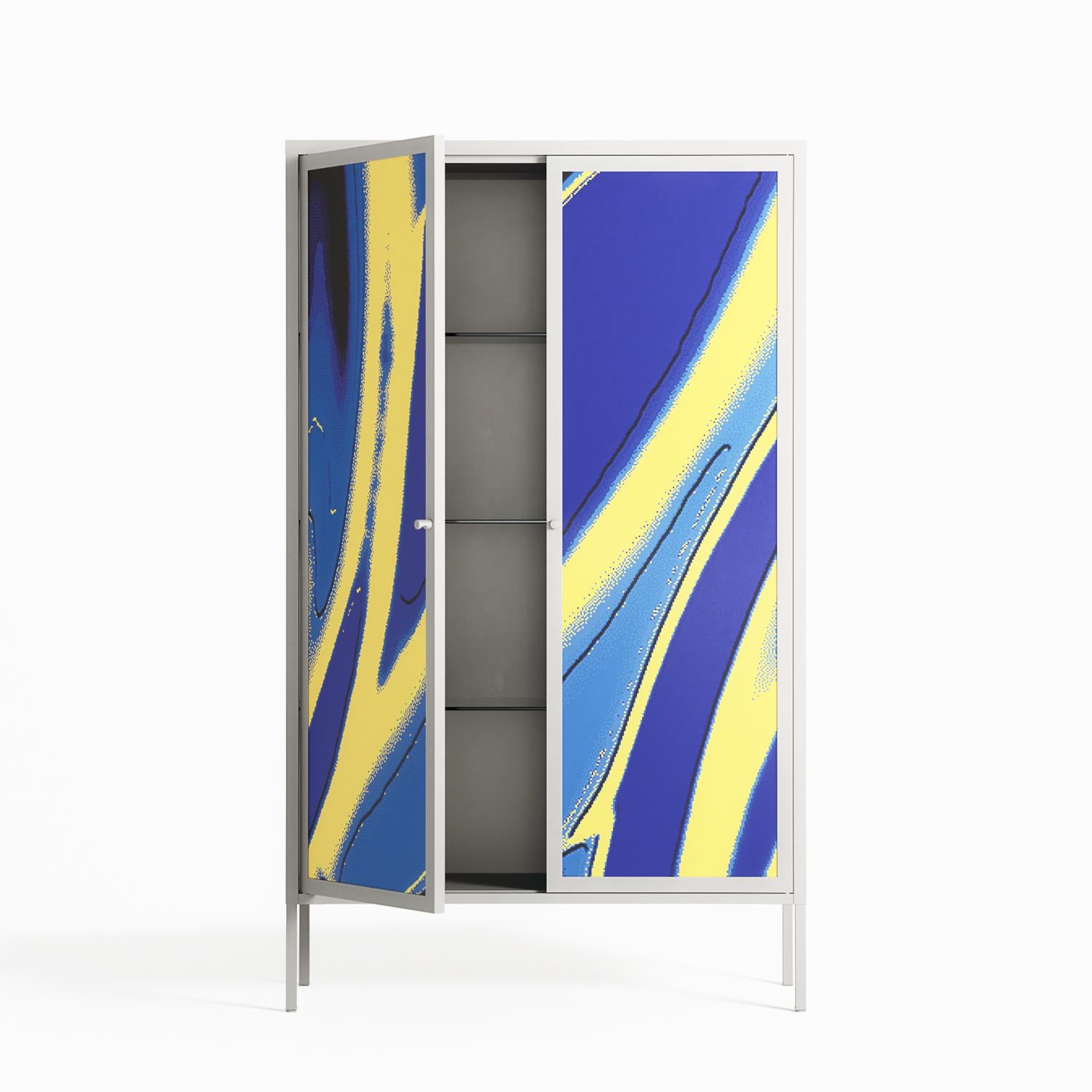 Blue Gale - Cabinet - Oluwaseyi Samuel Adebayo - Chalk - Overlay Metal