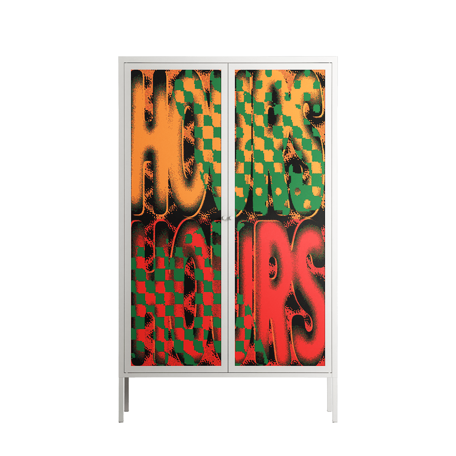 Hours - Cabinet - Oluwaseyi Samuel Adebayo - Chalk - Overlay Metal
