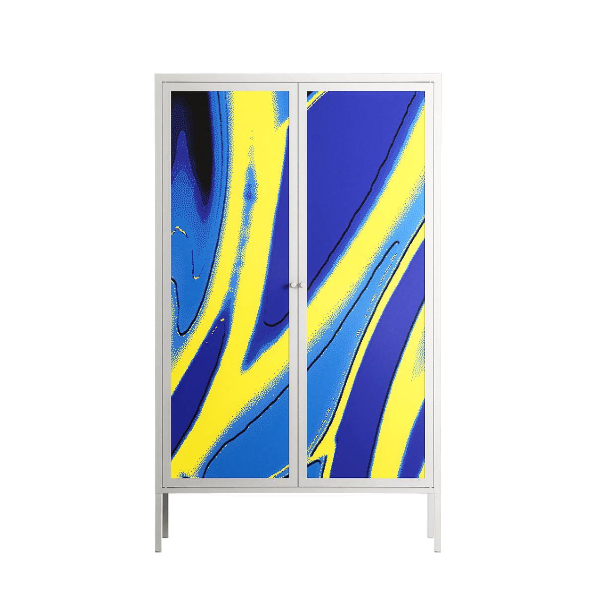 Blue Gale - Cabinet - Oluwaseyi Samuel Adebayo - Chalk - Overlay Metal