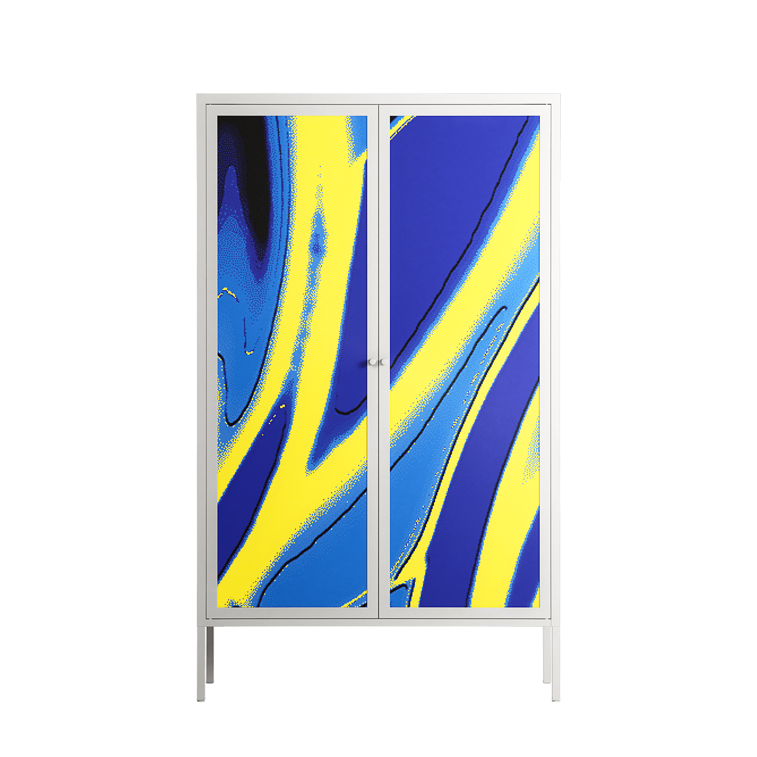 Blue Gale - Cabinet - Oluwaseyi Samuel Adebayo - Chalk - Overlay Metal