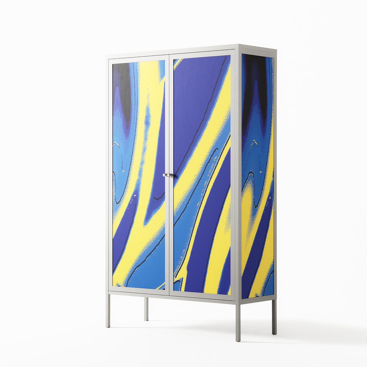 Blue Gale - Cabinet - Oluwaseyi Samuel Adebayo - Chalk - Overlay Metal