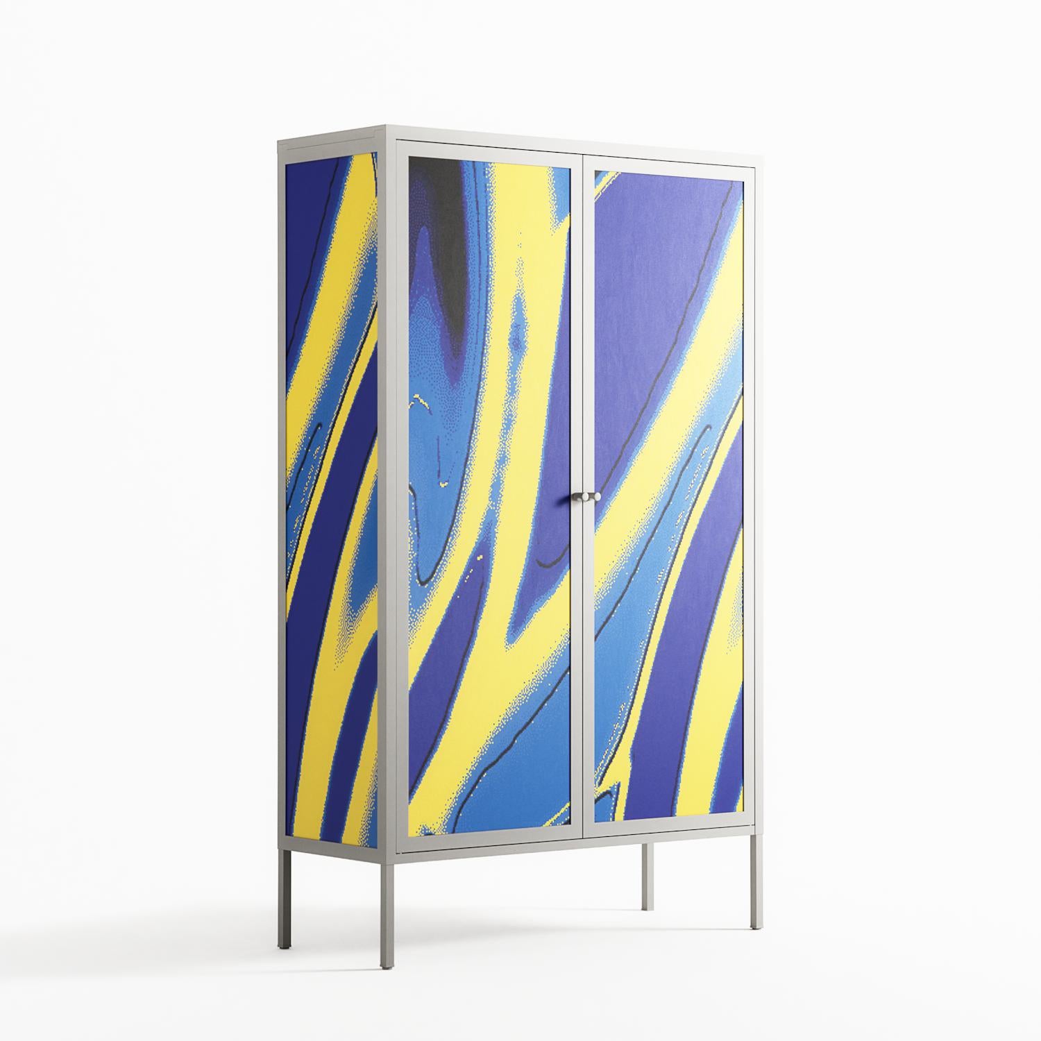 Blue Gale - Cabinet - Oluwaseyi Samuel Adebayo - Chalk - Overlay Metal