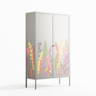 Abstract Flower Garden - Cabinet - Raissa Oltmanns - Chalk - Overlay Metal