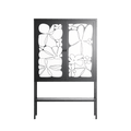 White Flowers - Loft Cabinet - Konrad Blaszczyk - Antracite - Overlay Metal