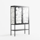 White Flowers - Loft Cabinet - Konrad Blaszczyk - Antracite - Overlay Metal