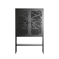Black Potted Plant - Loft Cabinet - Konrad Blaszczyk - Antracite - Overlay Metal