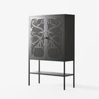 Black Potted Plant - Loft Cabinet - Konrad Blaszczyk - Antracite - Overlay Metal