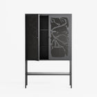 Black Potted Plant - Loft Cabinet - Konrad Blaszczyk - Antracite - Overlay Metal