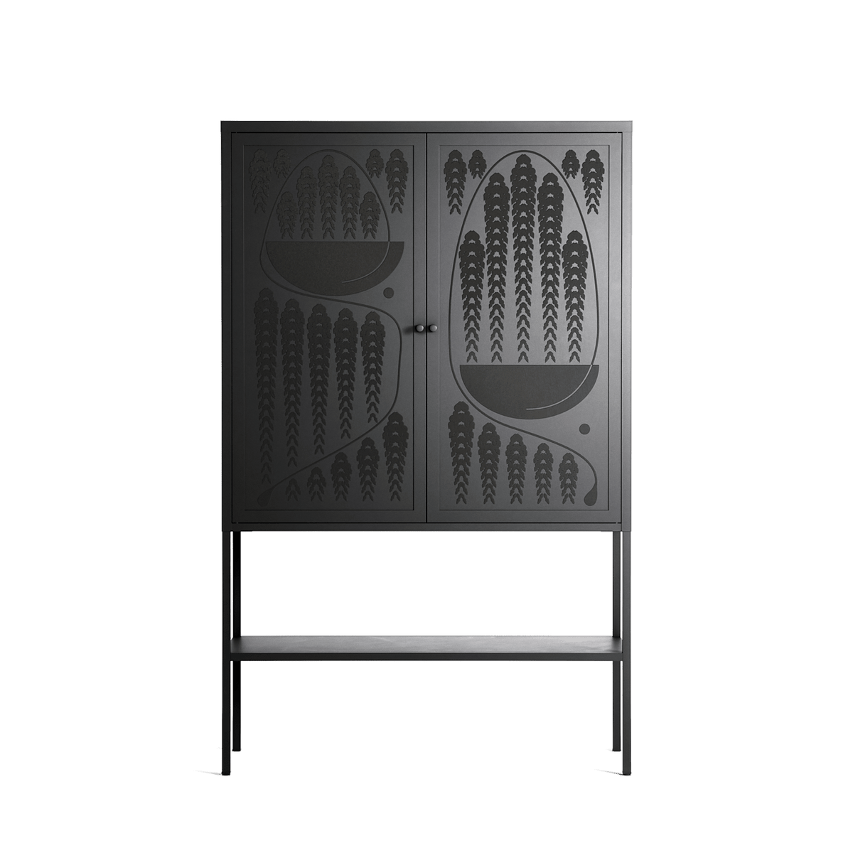 Black Fern - Loft Cabinet - Konrad Blaszczyk - Antracite - Overlay Metal