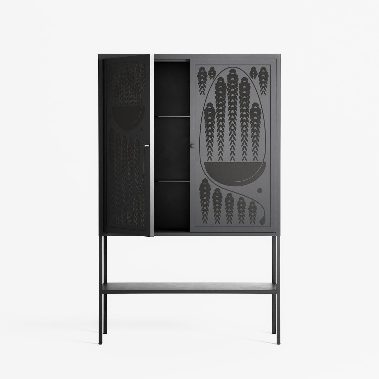 Black Fern - Loft Cabinet - Konrad Blaszczyk - Antracite - Overlay Metal