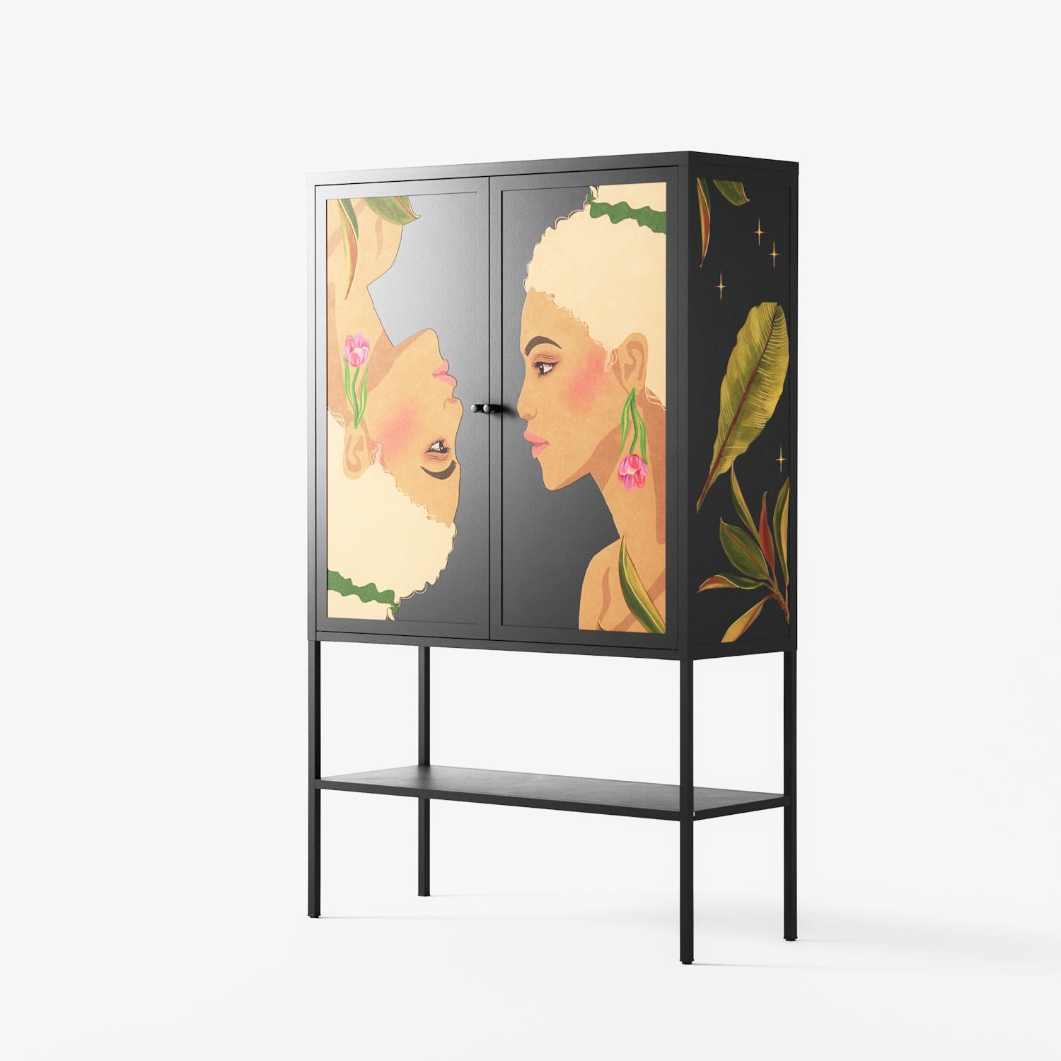Twins - Loft Cabinet - Raissa Oltmanns - Antracite - Overlay Metal