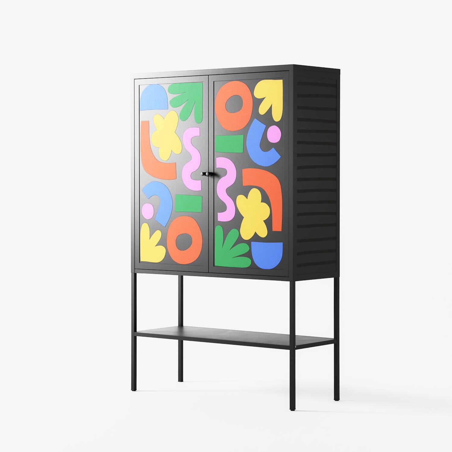 Fun Shapes - Loft Cabinet - Sandra Hutter - Antracite - Overlay Metal