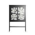 Blue Flower - Loft Cabinet - Magdalena Marchocka - Antracite - Overlay Metal