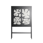 Blue Flower - Loft Cabinet - Magdalena Marchocka - Antracite - Overlay Metal