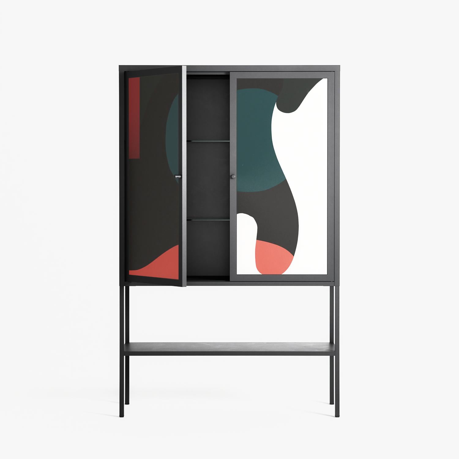 Plume - Loft Cabinet - Rikki Hewitt - Antracite - Overlay Metal