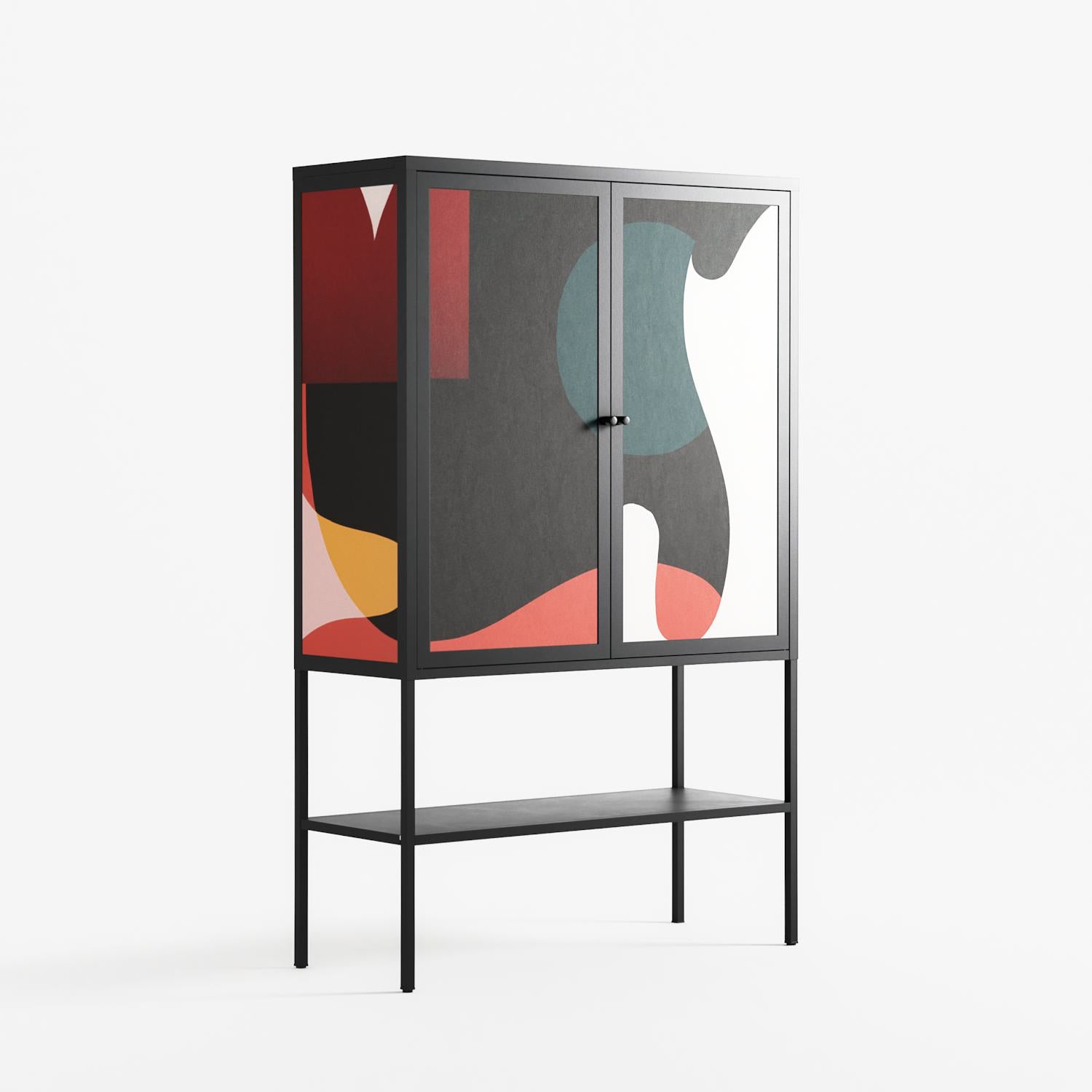 Plume - Loft Cabinet - Rikki Hewitt - Antracite - Overlay Metal