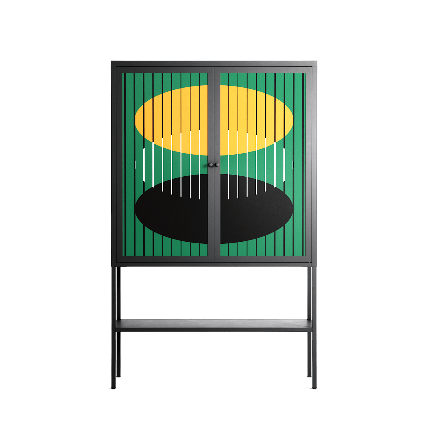 Soul Split - Loft Cabinet - Oluwaseyi Samuel Adebayo - Antracite - Overlay Metal