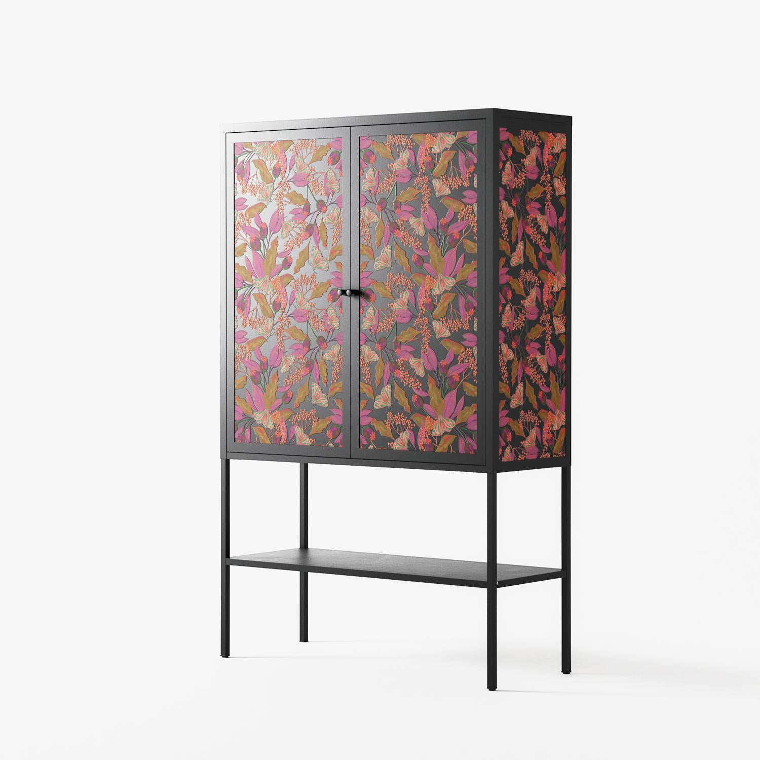 Autumn Dream Pattern - Loft Cabinet - Raissa Oltmanns - Antracite - Overlay Metal