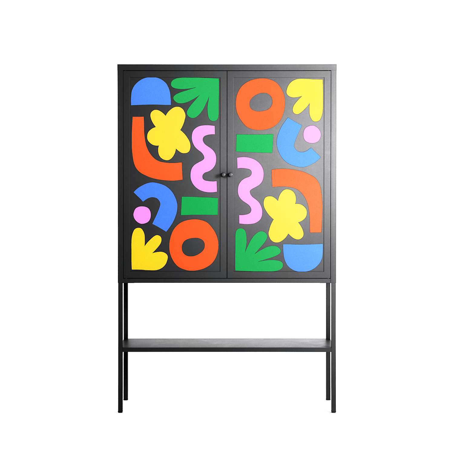 Fun Shapes - Loft Cabinet - Sandra Hutter - Antracite - Overlay Metal