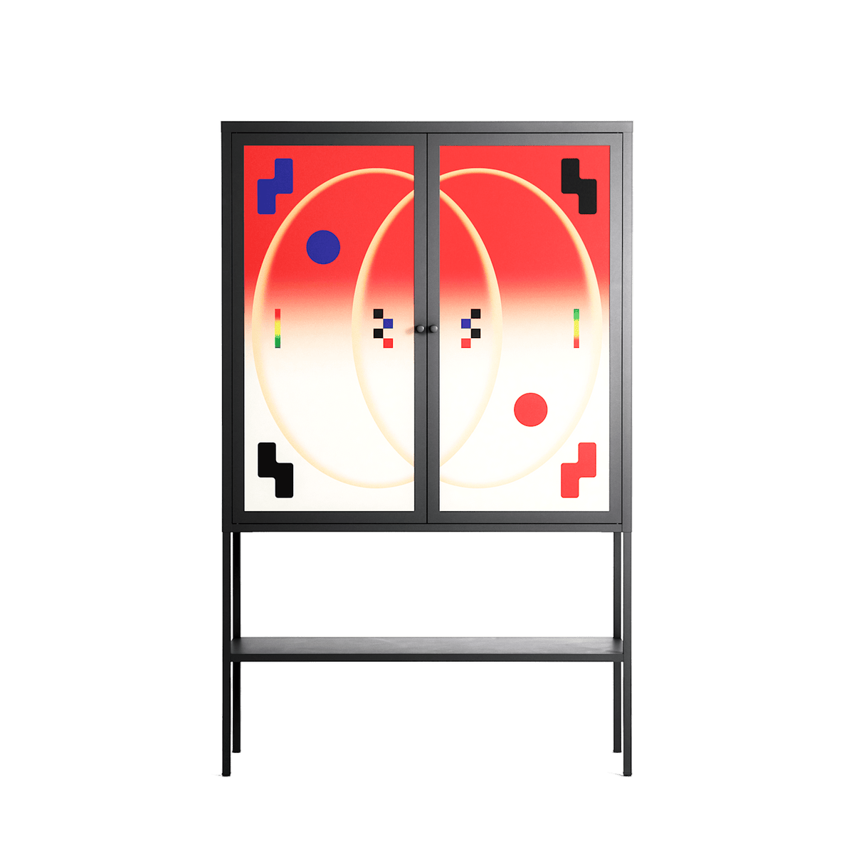Parallel Mirage - Loft Cabinet - Oluwaseyi Samuel Adebayo  - Antracite - Overlay Metal