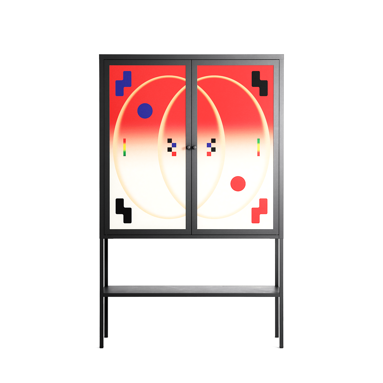 Parallel Mirage - Loft Cabinet - Oluwaseyi Samuel Adebayo  - Antracite - Overlay Metal