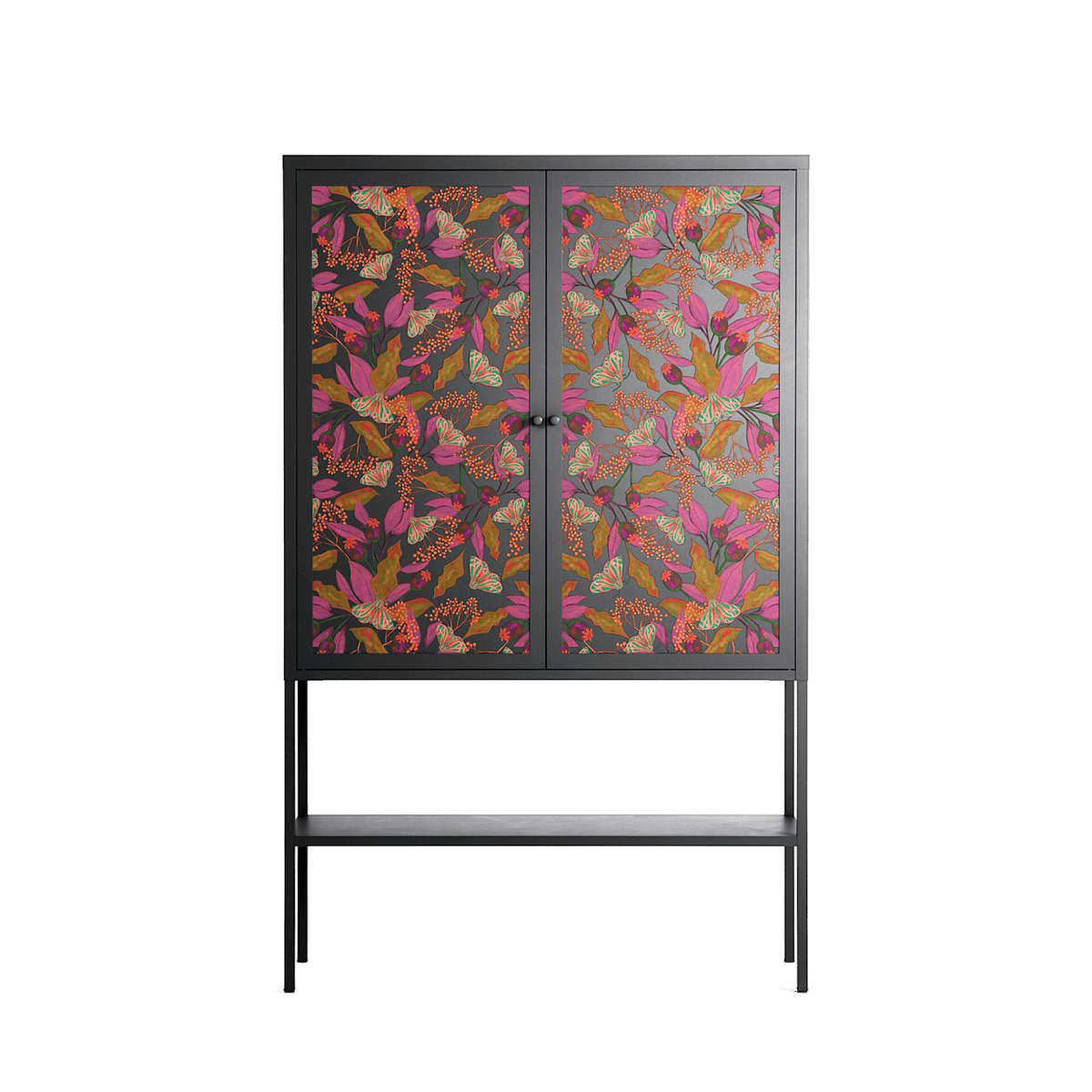 Autumn Dream Pattern - Loft Cabinet - Raissa Oltmanns - Antracite - Overlay Metal