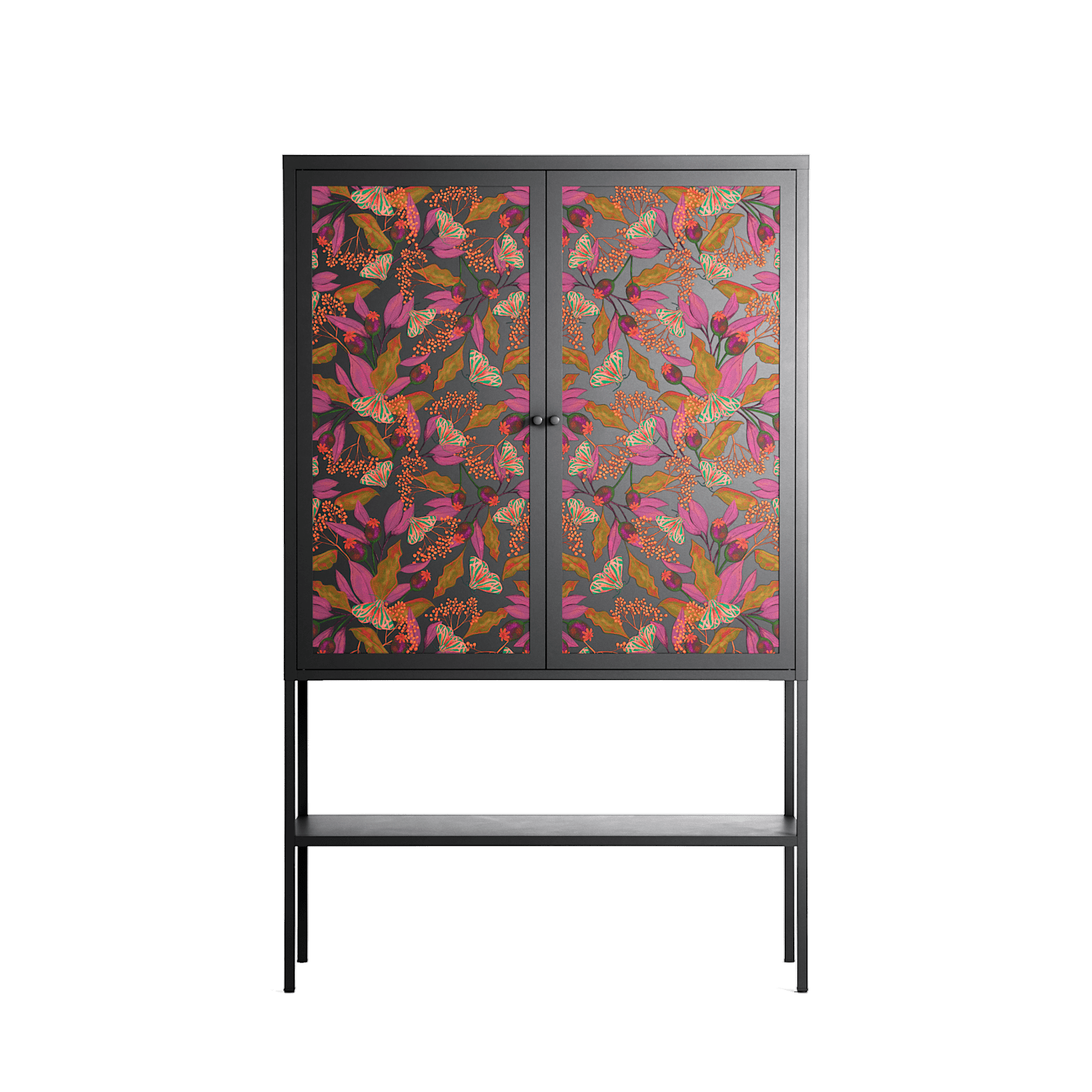 Autumn Dream Pattern - Loft Cabinet - Raissa Oltmanns - Antracite - Overlay Metal