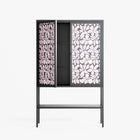 Floating Blossom Pattern - Loft Cabinet - Raissa Oltmanns - Antracite - Overlay Metal