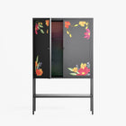 Abstract Spring Flowers - Loft Cabinet - Raissa Oltmanns - Antracite - Overlay Metal