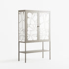 White Flowers - Loft Cabinet - Konrad Blaszczyk - Pebble - Overlay Metal