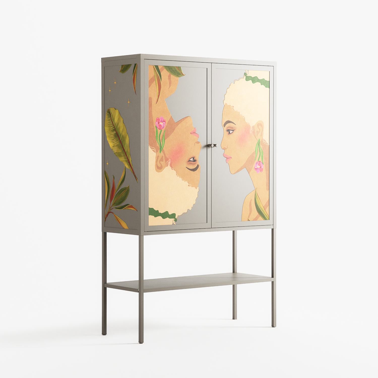 Twins - Loft Cabinet - Raissa Oltmanns - Pebble - Overlay Metal