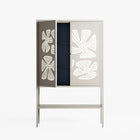 Blue Flower - Loft Cabinet - Magdalena Marchocka - Pebble - Overlay Metal