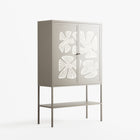 Blue Flower - Loft Cabinet - Magdalena Marchocka - Pebble - Overlay Metal